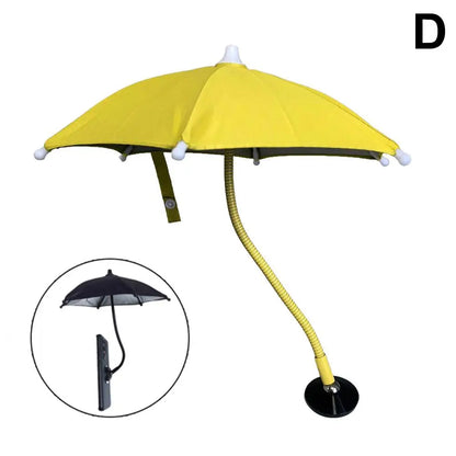 Magnetic Mobile Phone Sunshade Mini Sun Protection Umbrella Universal Rotating Metal Umbrella 24Cm Cell Holder