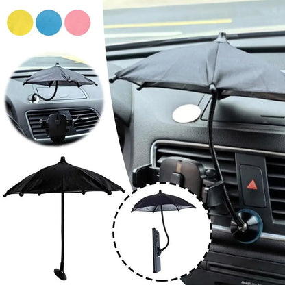 Magnetic Mobile Phone Sunshade Mini Sun Protection Umbrella Universal Rotating Metal Umbrella 24Cm Cell Holder