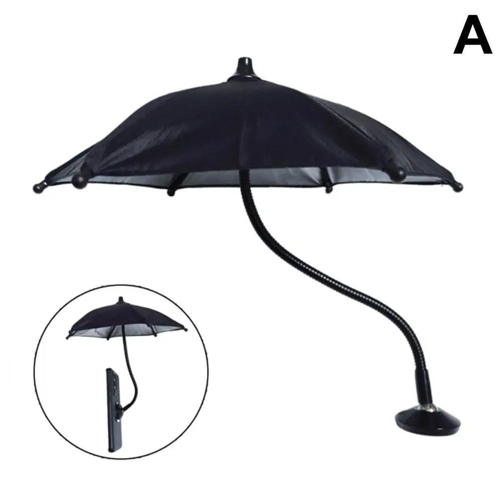 Magnetic Mobile Phone Sunshade Mini Sun Protection Umbrella Universal Rotating Metal Umbrella 24Cm Cell Holder