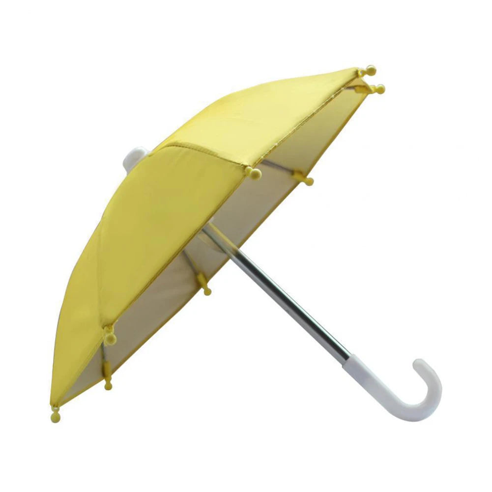 Portable Mobile Phone Holder Mini Parasol Waterproof Riding Cell Phone Holder Sun Shade Decoration Riding Accessories